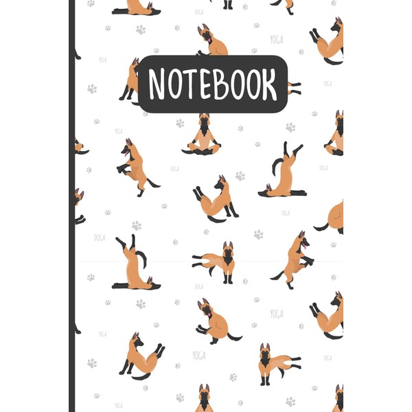 Cute Belgian Malinois Dog Pattern: Lined Journal Notebook Belgian Malinois