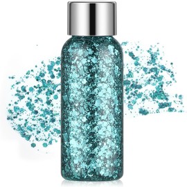 Bluemega Gel Purpurina Corporal Lentejuelas Escala Sirena, 4# Puede aplicarse en la cara, el cuerpo, la sombra de ojos,los labios, las mejillas, las uñas y más,Maquillaje Decorar Festival