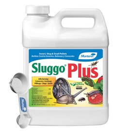 Monterey Sluggo Plus Bundled with Measuring Spoon - Snail & Slug Killer, Plus Controls Other Insects, OMRI Listed for Organic Gardening - 10 lb jug