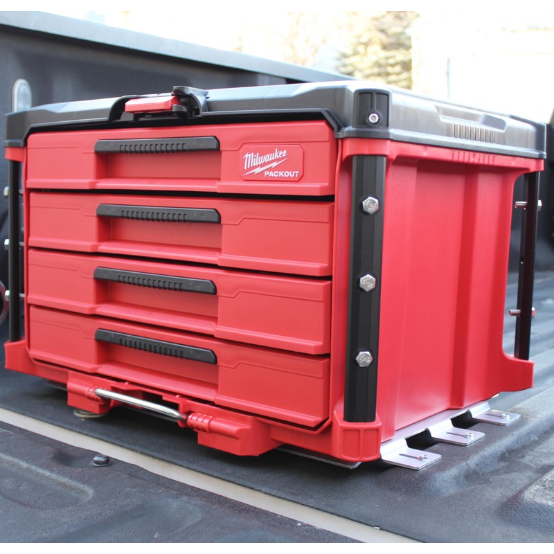 Integral Mounting Plate Compatible with Milwaukee Packout - Aluminum Base