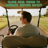 No Drilling Golf Cart Side Mirrors with Built-In Reflector, Universal