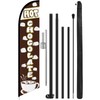 Mindsoft 15 ft Hot Chocolate Swooper Feather Flag with Pole