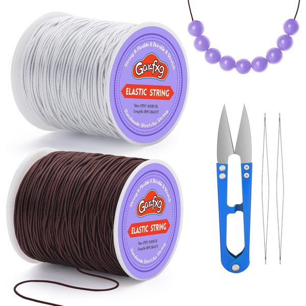 GarfxG Bracelet Elastic String, 1mm Stretchy Nylon String for Jewelry