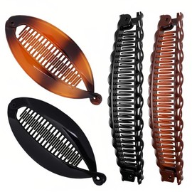 Pack of 4 Banana Clips, Banana Clips, Fish Clips, Banana Clip, Vintage Fishtail Hair Clip, French Banana Clip, for Women and Girls