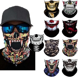 Neck Gaiter Mask,Bandana Gator Face Cover Mask Sun UV Protection,Neck Warmer Balaclava,Seamless Tube Face Scarf,Headband for Men Women Boys Girls, Head Wrap for Motorcycle Cycling Festival Outdoors