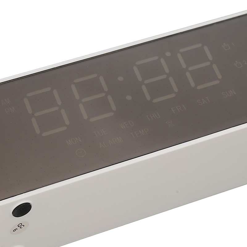 Digital Mirror Alarm Clock Multifunctional LED Mirror Electronic Clocks for
