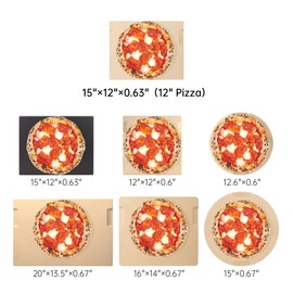 ROCKSHEAT Pizza Stone Set, 15"x12" Rectangular Pizza Stone for Oven Grill BBQ with Wooden Pizza Peel & Oven Mitts, Cordierite Baking Stone for Bread, Unique Built-in 4 Handles Cooking Stone