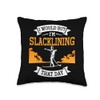 Slackline Gear Essentials Slacklining Accessories Enthusiast Throw Pillow