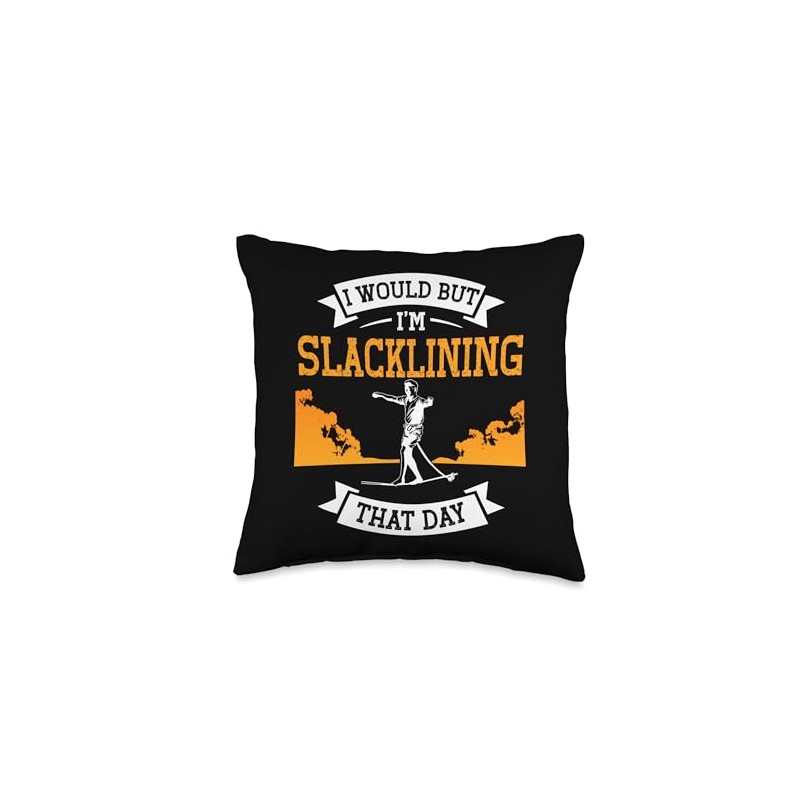 Slackline Gear Essentials Slacklining Accessories Enthusiast Throw Pillow