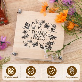 Wooden Flower Press Kit - DIY Pressed Flower Plant Preservation Professional Reusable Specimen Pressing Set for Kids Adults (1pack)