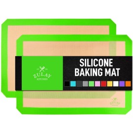 Zulay Silicone Baking Mat Sheet Set - (2 Pack) - Light Green