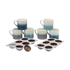 Pfaltzgraff Chocolate Bomb Mug Set with 2.5 inch Silicone Molds, Set of 6