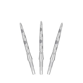 TARGET Darts Swiss Point Storm Steel Points, Onyx (Pack of 3) 26 mm - Silver, Interchangeable Tips, Replacement Points, Professional Dart Accessories