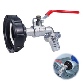 EsiFare Hose Faucet Valve, IBC Tank Adapter, Brass Tank Fitting Adapter, 3/4 Inch, Leak Proof, Easy Connection, IBC Tank Connector, Easy to Use, Highly Durable Hose Connector, Garden Hose Faucet