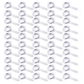 Heavy Duty 30mm Screw in Eye Bolt Hooks Zinc Plated Eye Screws for Picture Frame Vine Loop Hook Wall Hanger Anti-Rust Hammock Hooks for Tie-Downs Pack of 100.