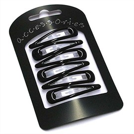 Pack of 6 Black Colour Hair Grips / Clips