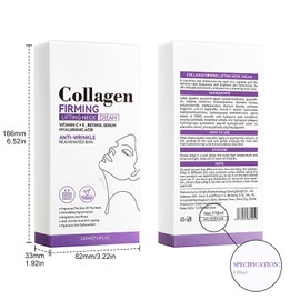 XdealCozyxc 2 Pcs Neck Firming Cream with Roller, Neck Tightening Cream for Reduce Wrinkles Fine Lines and Double Chin, Lift Sagging Skin