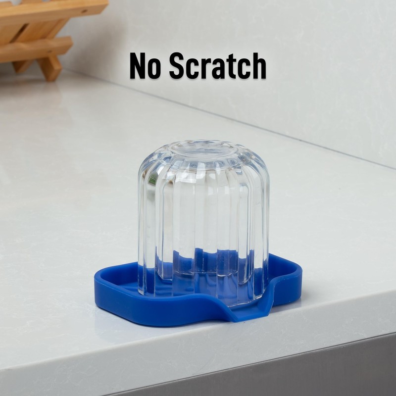 Zulay Kitchen Small Silicone Sponge Holder (4.9x3.3”) – Space-Saving Sink