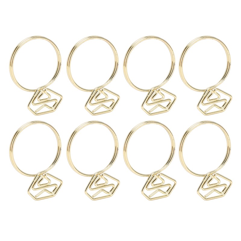 100Pcs Cute Paper Clips Ring Style Anti Slip Sturdy Electroplated
