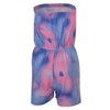 Sexyshine Women's Strapless Off Shoulder Tie Dye Beachwear Short Rompers
