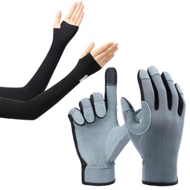 OZERO Deerskin Gardening Gloves Touch Screen Garden Glove for Women Men Seeding Planting Rose Pruning Potting Yard Work (XL)