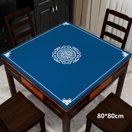 DIFEIUKI Mahjong Mat, Poker Mat, Square, Poker Table Cover, Thick, Anti-Slip Lining, Noise Reducing, Domino Games/Pego Mat, Board Game Room, For Home & Travel, 31.5 x 31.5 inches (80 x 80 cm)