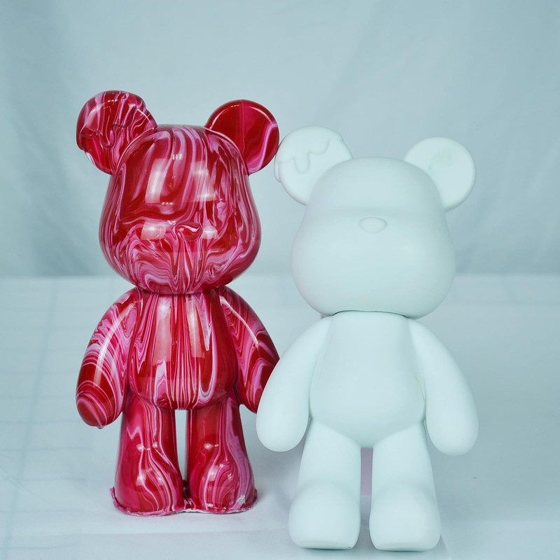 Coniuty Fluid Bear Painting Figurine, DIY Bear Figure for Home