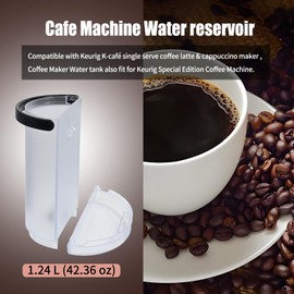 Upgraded Cafe Machine Water reservoir compatible with Keurig K-café single serve coffee latte & cappuccino maker,Coffee Maker Water tank also fit for Keurig Special Edition Coffee Machine. (Black)