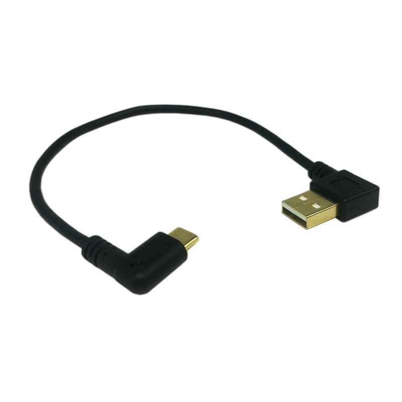 CERRXIAN 9 inch Gold Plated USB Left & Right Angle