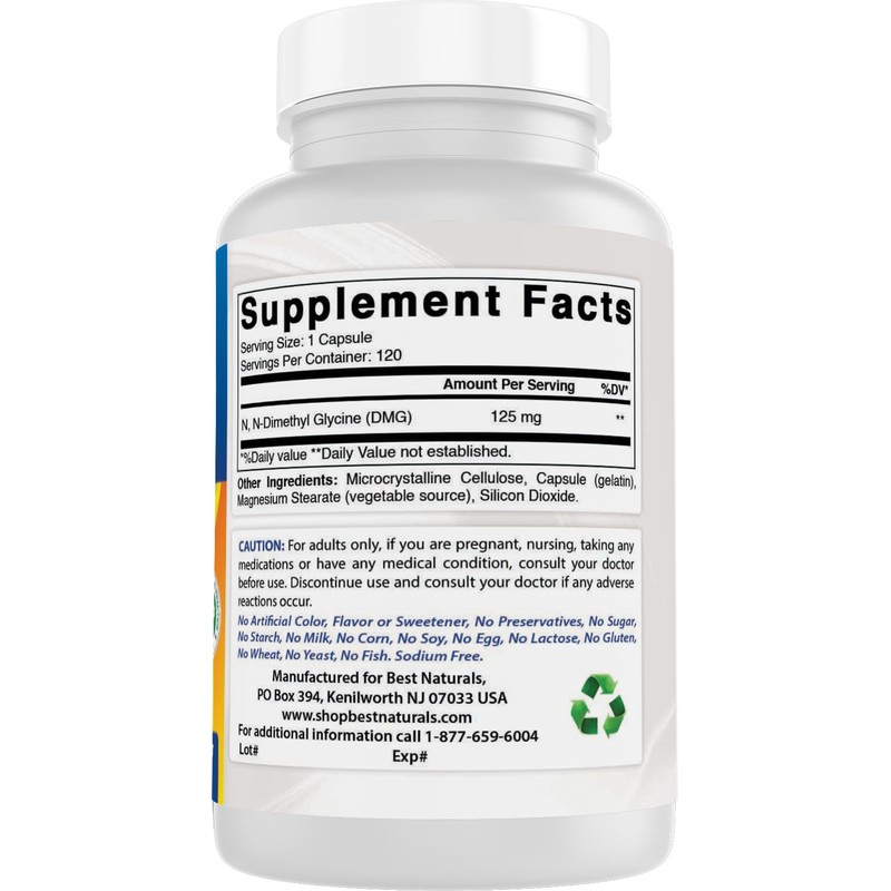 Best Naturals DMG 125 mg 120 Capsules