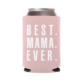 Best Mama Ever, Best Papa Ever Can Coolers, Mom Dad Can Coolies, Funny Can Sleeves Insulator, Gifts for Mom, Gifts for Dad, Funny Gifts for Mom & Dad, Gifts for Parents (Best Mama Ever, Pink)
