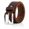 LINDENMANN Men's Leather Belt 40 mm Wide Belt Full Cowhide