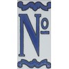 House Numbers Ceramic Tiles, Letters & Frames, Spanish Blue Design,