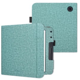 JKhandy Case for Kobo Libra Colour (Model:N428, 2024 Release), Protective PU Leather Cover Magnetic Closure, Agave Green