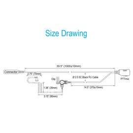 Single Wire Earpiece with Reinforced Cable for Motorola Radios APX4000 APX6000 APX7000 APX8000 XPR6100 XPR6350 XPR6550 XPR7550 XPR7550e (APX 6000 4000 7000 8000 XPR 6350 6550 7550 7550e Headset)