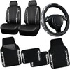 CAR PASS Leather Bling Diamond Car Seat Covers Front &