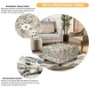 TOPHMDECOR Ottoman Cover Square Slipcovers Printed,Stretch Footrest Stool Cover for