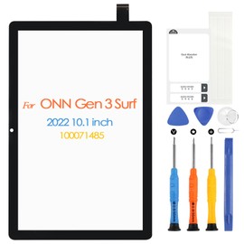 Touch Screen for ONN 10.1" Gen 3 Surf 2022 Tablet 100071485 Screen Replacement for ONN 100071485 Digitizer Touchscreen Glass Panel with Tools (Black, Not LCD Display)