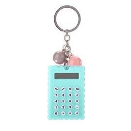 Calculator, Portable Mini Cute Calculator with Metal Keychain Candy Color Pocket Calculator for Colleagues, Children and Friends(green)