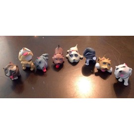 Homies Bullyz Series one Pit Bull Figures Set of 8 Dog pups