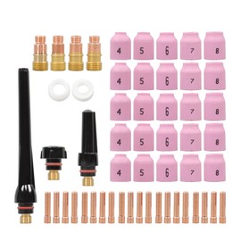 kimllier 58PCS Professional TIG Welding Torch Kit for WP-9/20/25 – Stubby Back Cap and Copper Collets for Accuracy Welding
