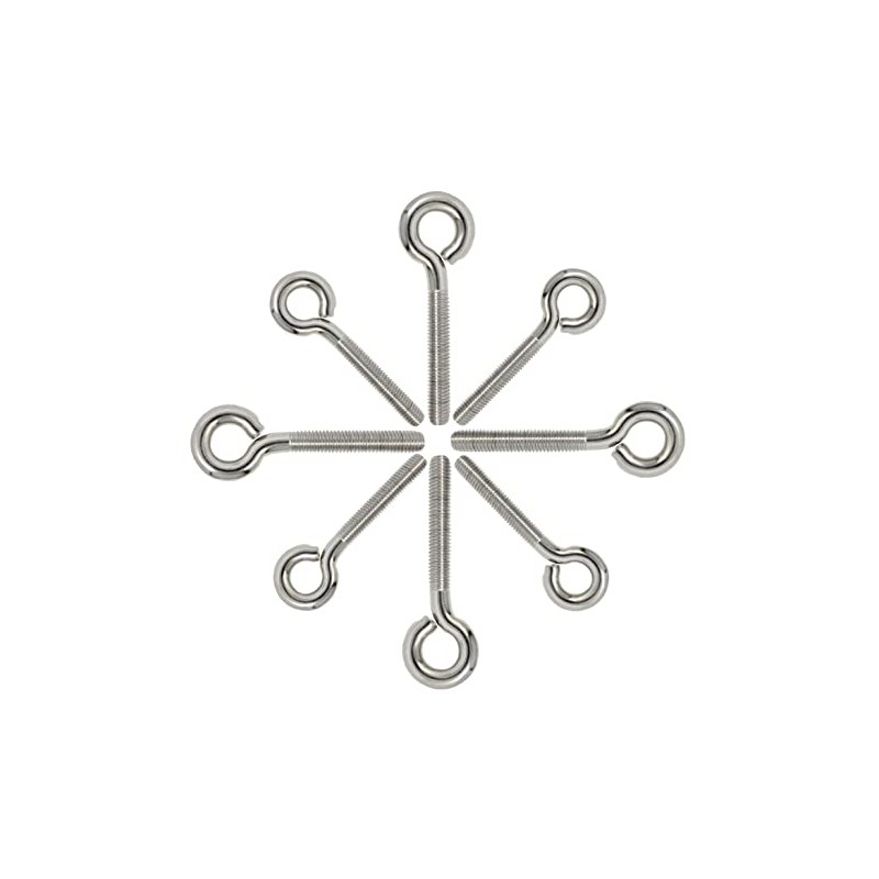 DIOS24 Pack of 25 Eye Bolts with Metric Thread M6-50