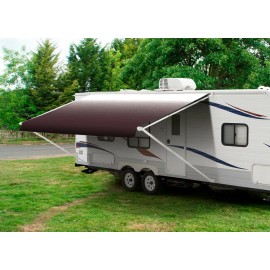 Shade Pro 19' Burgundy Fade w/Wht W/G, RV Awning Replacement fabric canopy (Fabric:18'2")