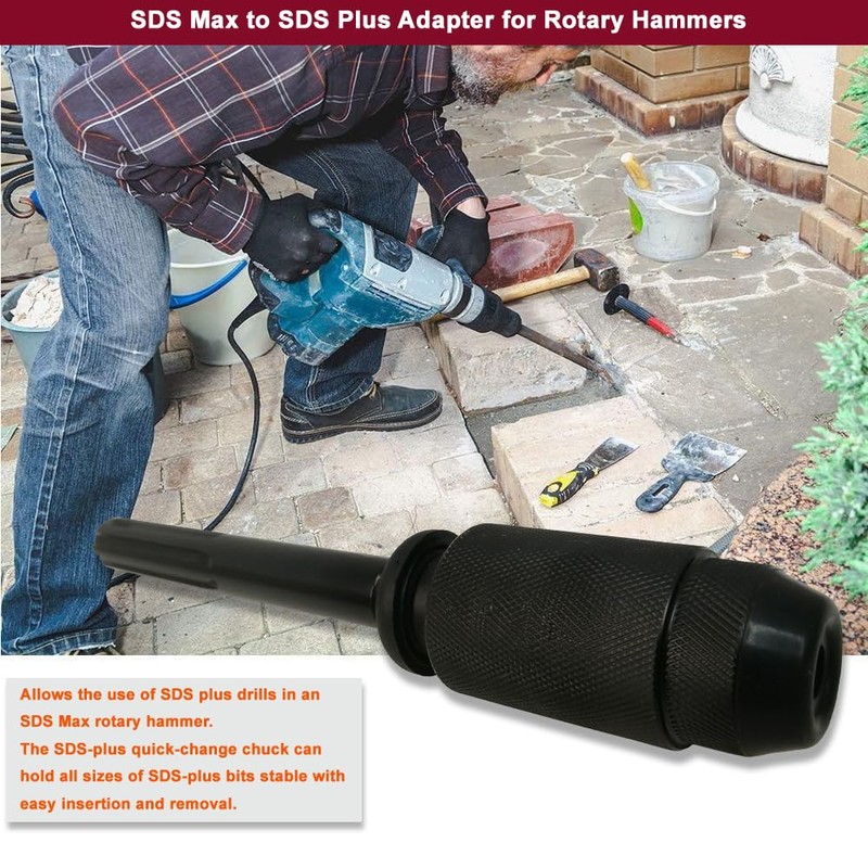 SDS Max to SDS Plus Adapter, Adaptor Piece for Use