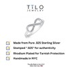 TILO JEWELRY 925 Sterling Silver Forever Infinity Ring with CZ