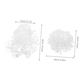 SAFIGLE Santa Claus Wig and Beard Set Skin Friendly Christmas Costume Props Reliable Materials for Cosplay and Masquerade Parties Quick Setup for Festive Celebrations White