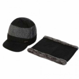 Hiking Hat and Neck Warmer Set Winter Mask & Cold-Proof Hat Set 1 - Black