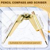 Dreyoo 2 Pack Pencil Compass and Scriber, 8 Inch Compass