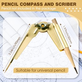 Dreyoo 2 Pack Pencil Compass and Scriber, 8 Inch Compass Scribe Tool, Woodworking Compass Scriber, Accurate Circle Compass Tool for Drawing, Drafting, Geometry, Carpentry