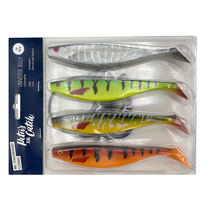 PetrisCatch Allround Rubber Fish Set of 4 + 4 Steel